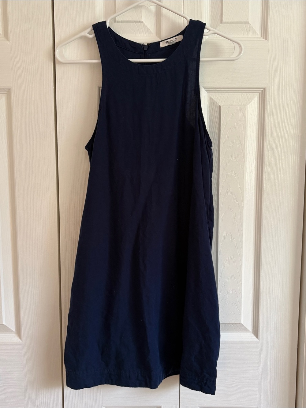 Madewell Linen Blend Cutaway Tank Mini Dress - Picture 3 of 8